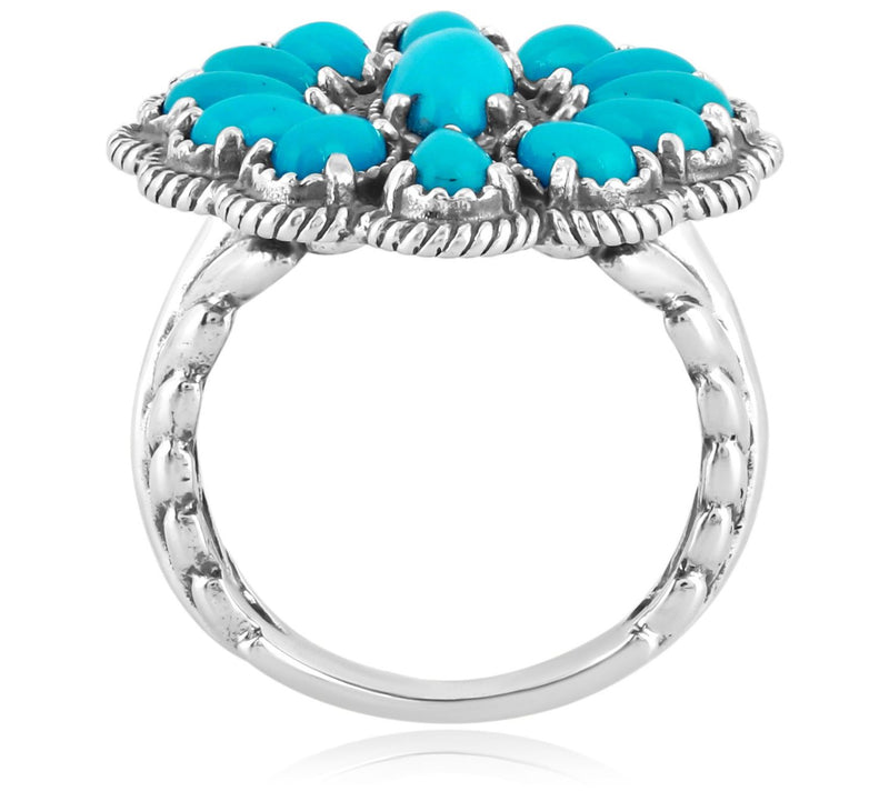 American West Sterling Gemstone Cluster Ring — View 5