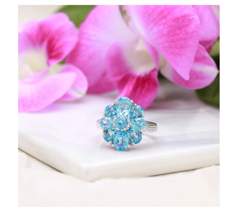 Ariva silver Blue Topaz Sabrina Ring — View 4