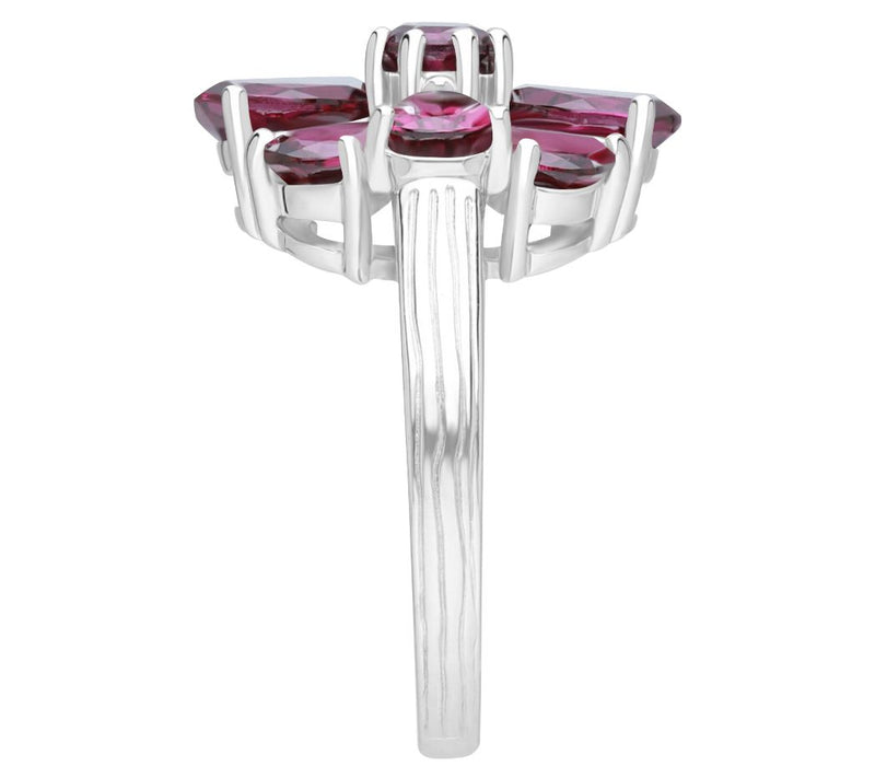 Ariva Sterling Silver Rhodolite Sabrina Ring — View 3