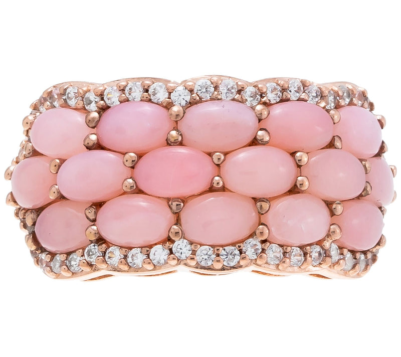 Affinity Gems Pink Opal Cluster Ring, SterlingSilver — View 2