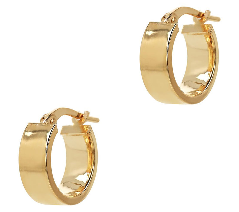 Italian Silver Wide 1/2" Round Hoop Earrings — View 7