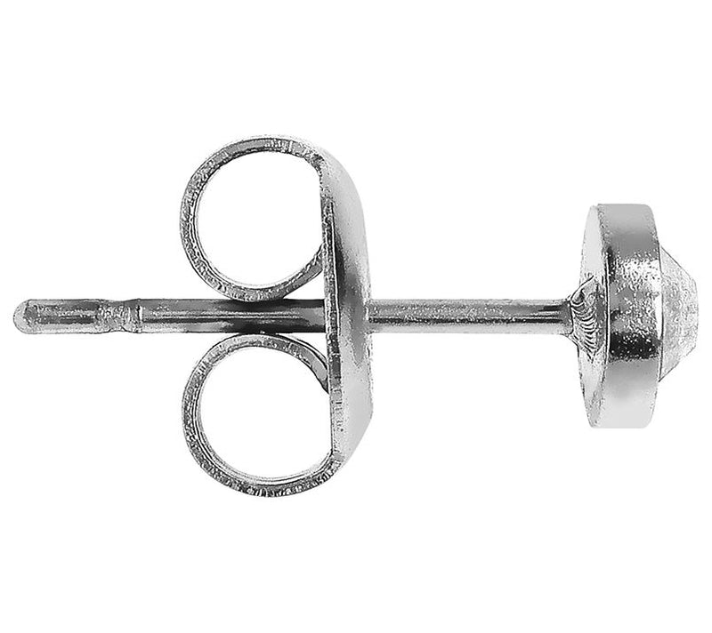 Steel by Design Bezel Set Crystal Stud Earrings — View 2