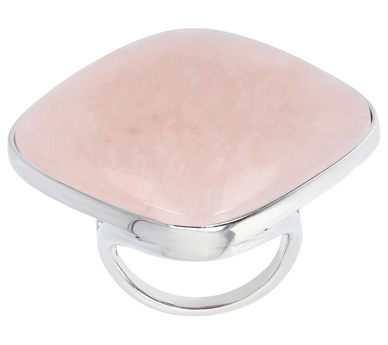 Italian Silver Cushion Cut Gemstone Ring — View 9