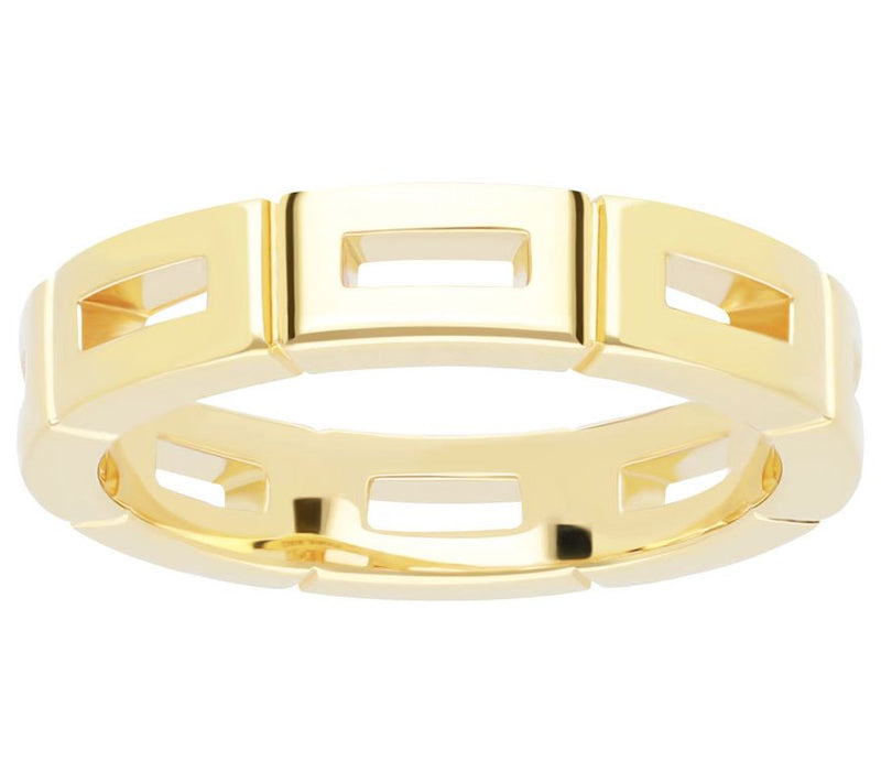 Elyse Ryan 14K Gold Clad Modern Link Band Ring — Main view