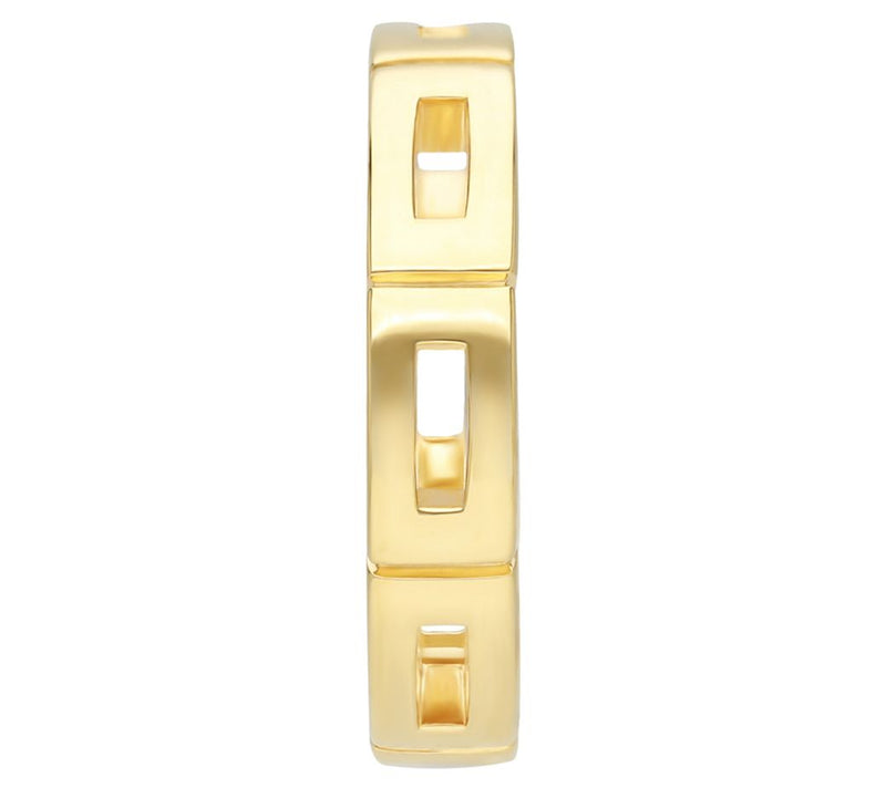Elyse Ryan 14K Gold Clad Modern Link Band Ring — View 3