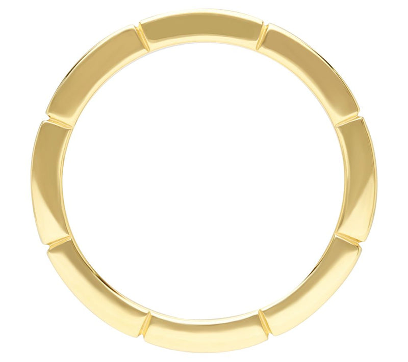 Elyse Ryan 14K Gold Clad Modern Link Band Ring — View 2