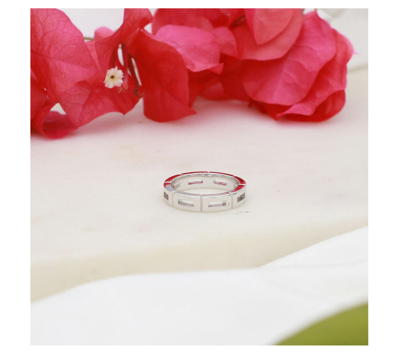 Elyse Ryan Sterling Silver  Modern Link Band Ring — View 5