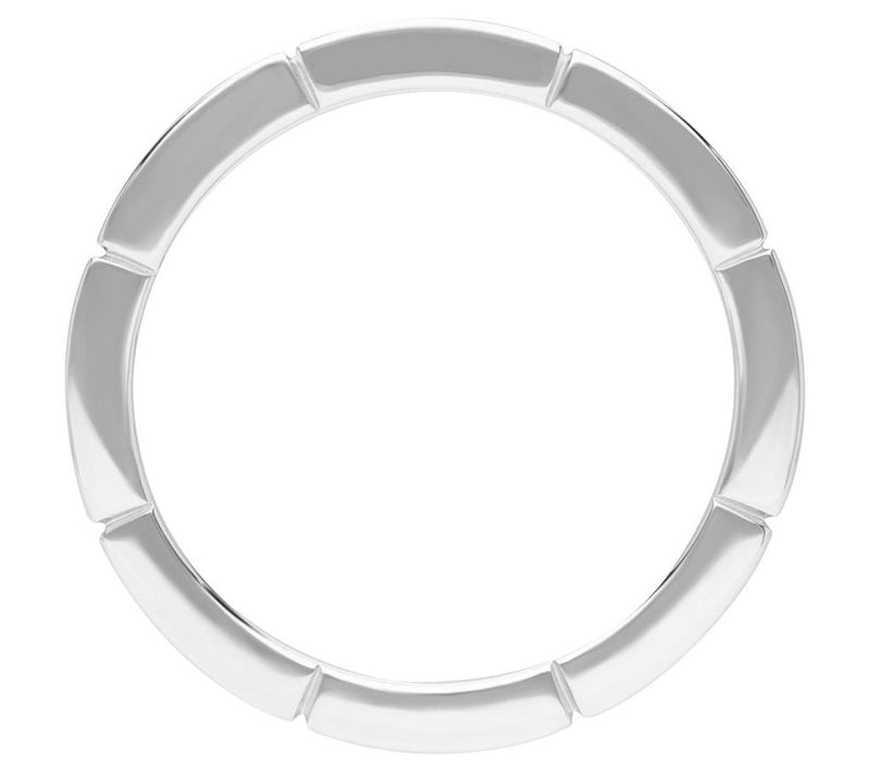 Elyse Ryan Sterling Silver  Modern Link Band Ring — View 3