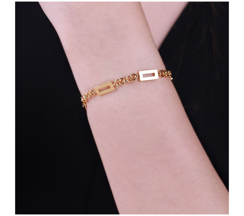 Elyse Ryan 14K Gold Clad Modern Link Bracelet — View 4