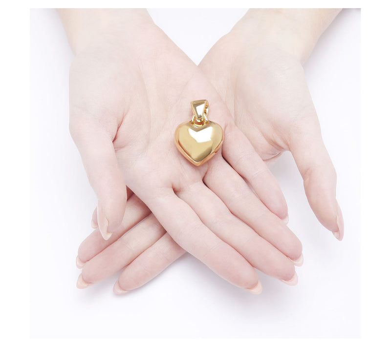 BellaOro Polished Puffed Heart Pendant — View 3
