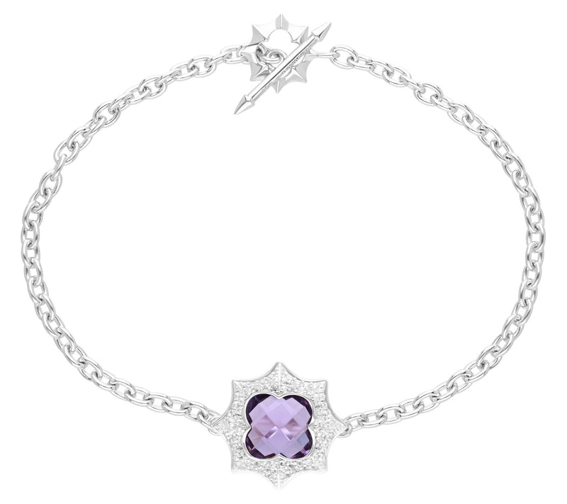 Margo Manhattan Sterling Silver Amethyst Roey Bracelet — Main view