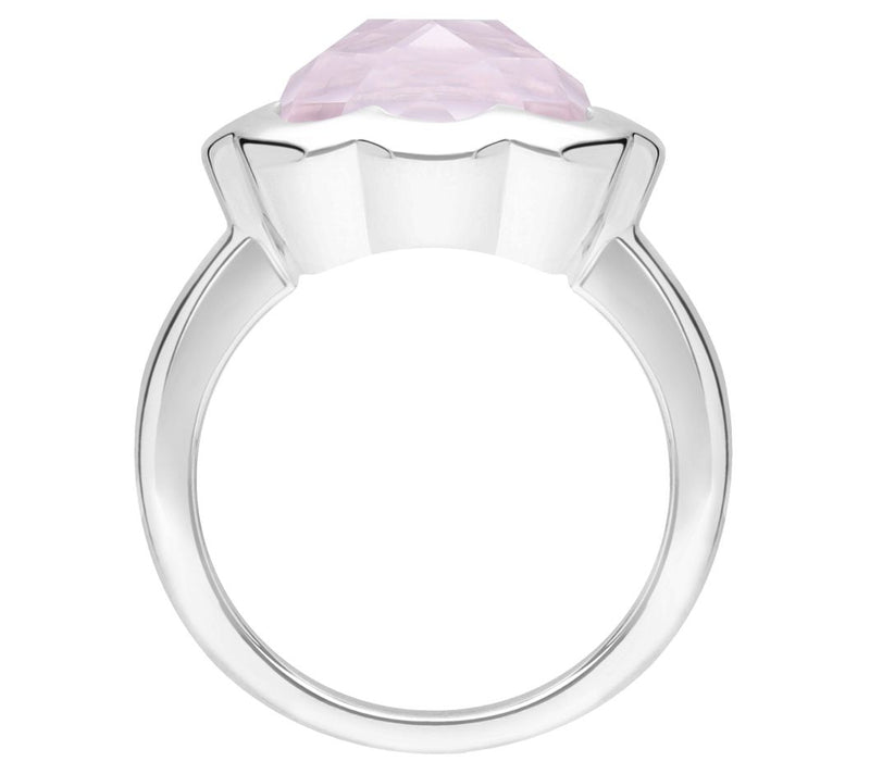 Margo Manhattan Sterling Silver Rose Quartz Donella Ring — View 2