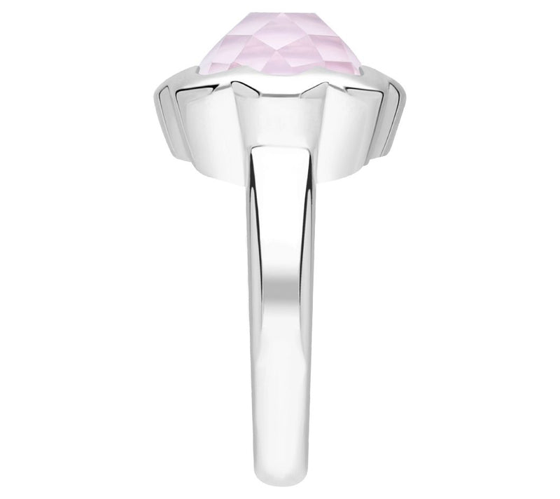 Margo Manhattan Sterling Silver Rose Quartz Donella Ring — View 3