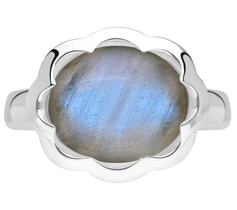 Margo Manhattan Sterling Silver Labradorite Donella Ring — Main view