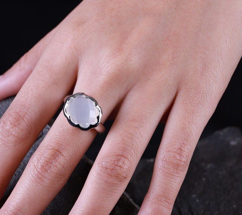 Margo Manhattan Sterling Silver Moonstone Donella Ring — View 5