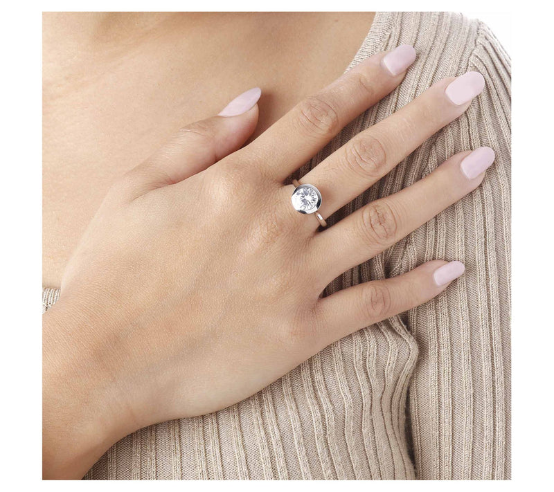 Diamonique x Bronzo Italia 1.90 carat SolitaireRing — View 3