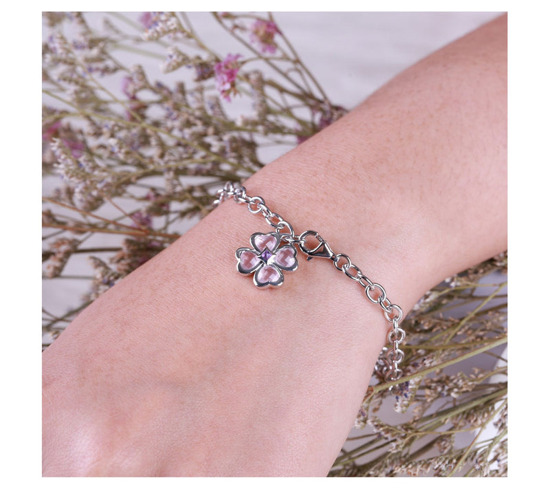 Margo Manhattan Sterling Rose Quartz & AmethystChloe Bracelet — View 5