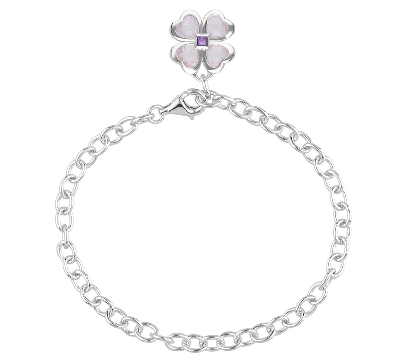Margo Manhattan Sterling Rose Quartz & AmethystChloe Bracelet — View 2