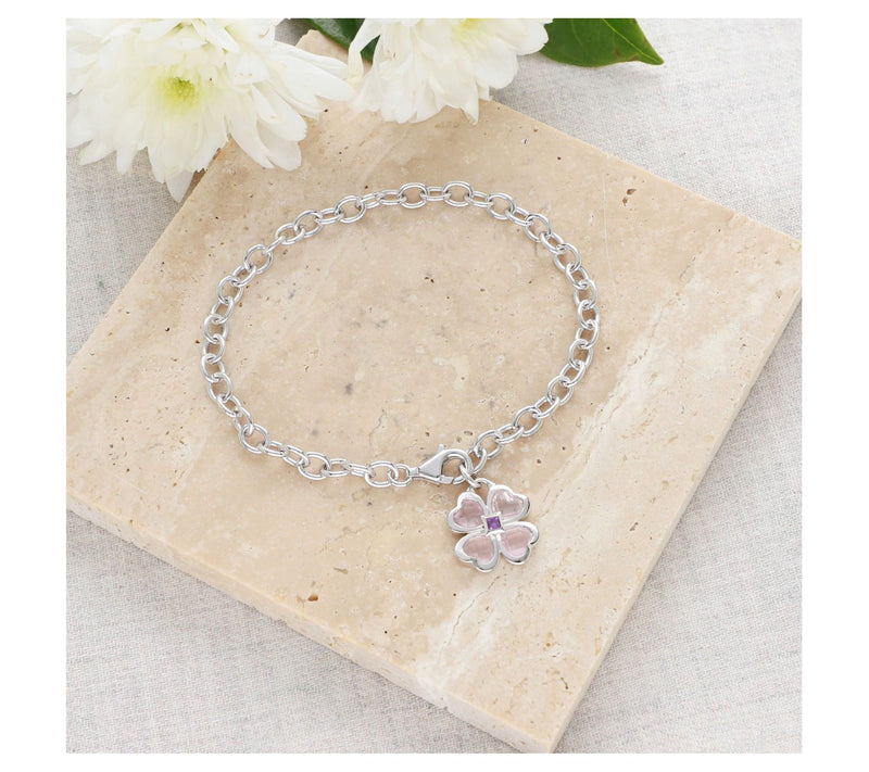 Margo Manhattan Sterling Rose Quartz & AmethystChloe Bracelet — View 4