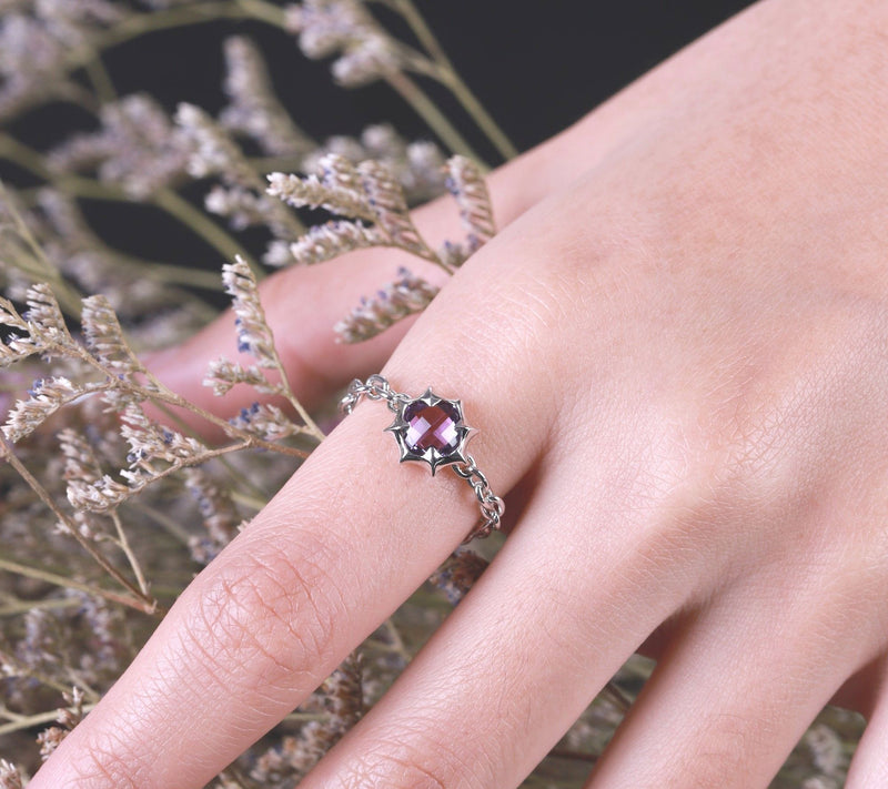 Margo Manhattan Sterling Silver Amethyst Zoey Ring — View 4