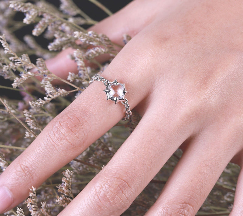 Margo Manhattan Sterling Silver Rock Crystal Zoey Ring — View 3