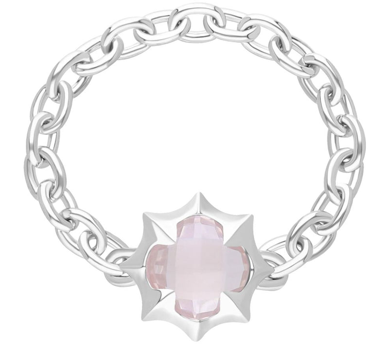 Margo Manhattan Sterling Silver Rose Quartz Zoey Ring — View 3