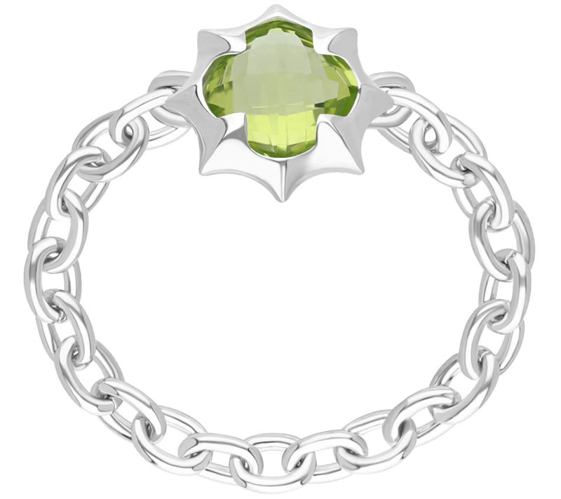 Margo Manhattan Sterling Silver Peridot Zoey Ring — View 2