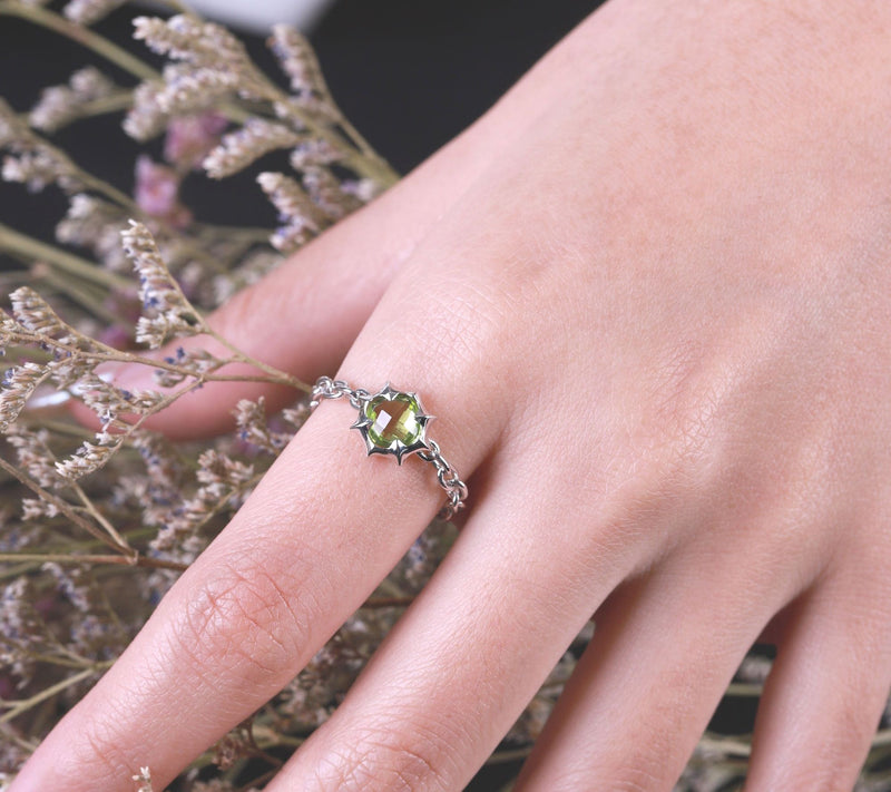 Margo Manhattan Sterling Silver Peridot Zoey Ring — View 4
