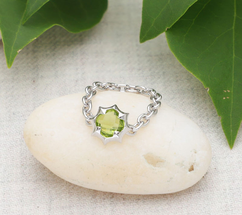 Margo Manhattan Sterling Silver Peridot Zoey Ring — Main view
