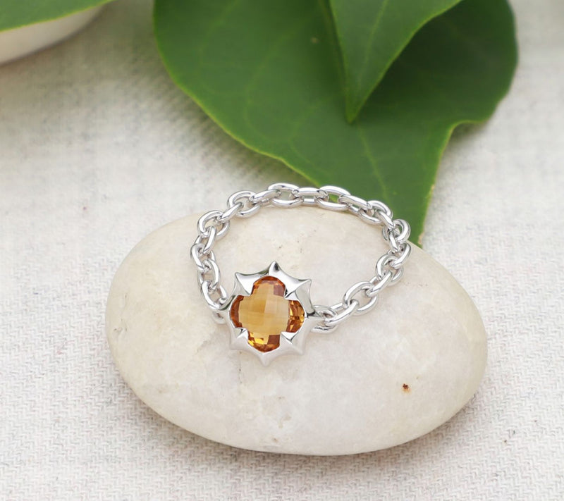 Margo Manhattan Sterling Silver Citrine Zoey Ring — View 2