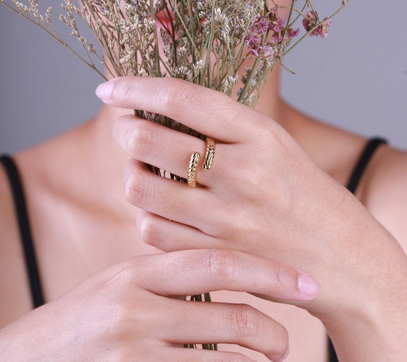 Tiffany Kay Studio 14K Gold Clad Herringbone Wrap Ring — View 5