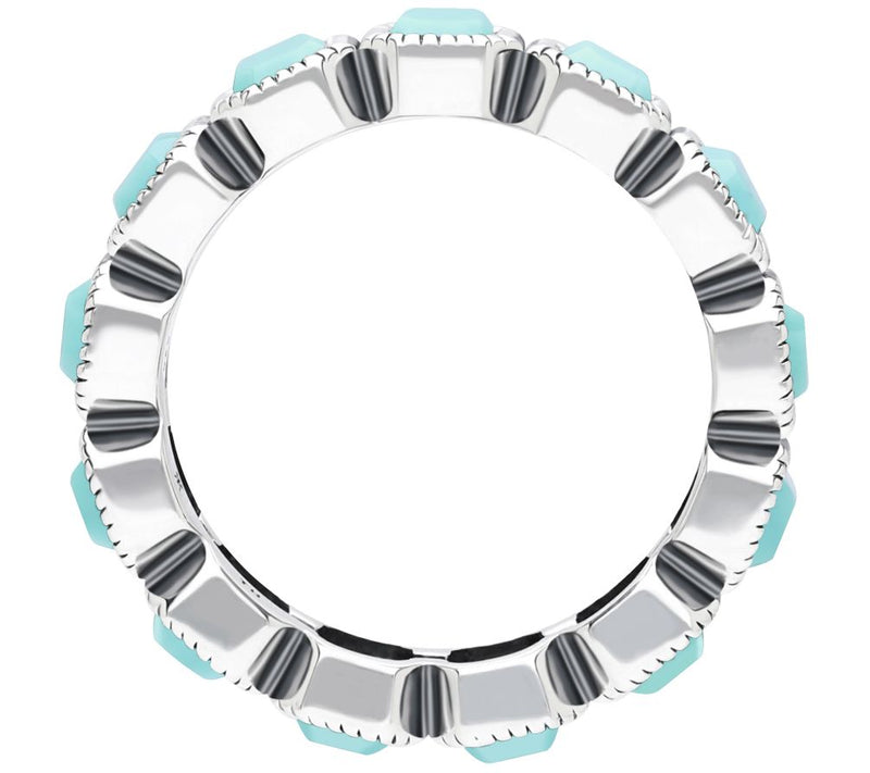 Tiffany Kay Sterling Silver Turquoise Eternityand Ring — View 2