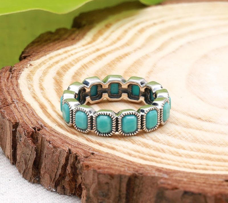 Tiffany Kay Sterling Silver Turquoise Eternityand Ring — View 4