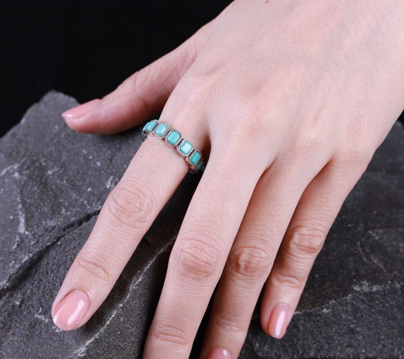 Tiffany Kay Sterling Silver Turquoise Eternityand Ring — View 5