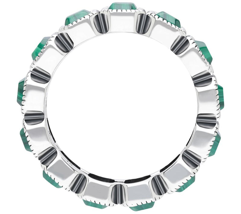 Tiffany Kay Studio Sterling Malachite Eternity Band Ring — View 2