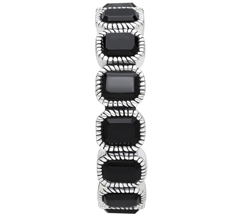 Tiffany Kay Studio Sterling Silver Onyx Eternity Band Ring — View 3