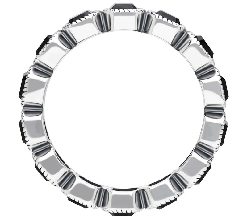 Tiffany Kay Studio Sterling Silver Onyx Eternity Band Ring — View 2