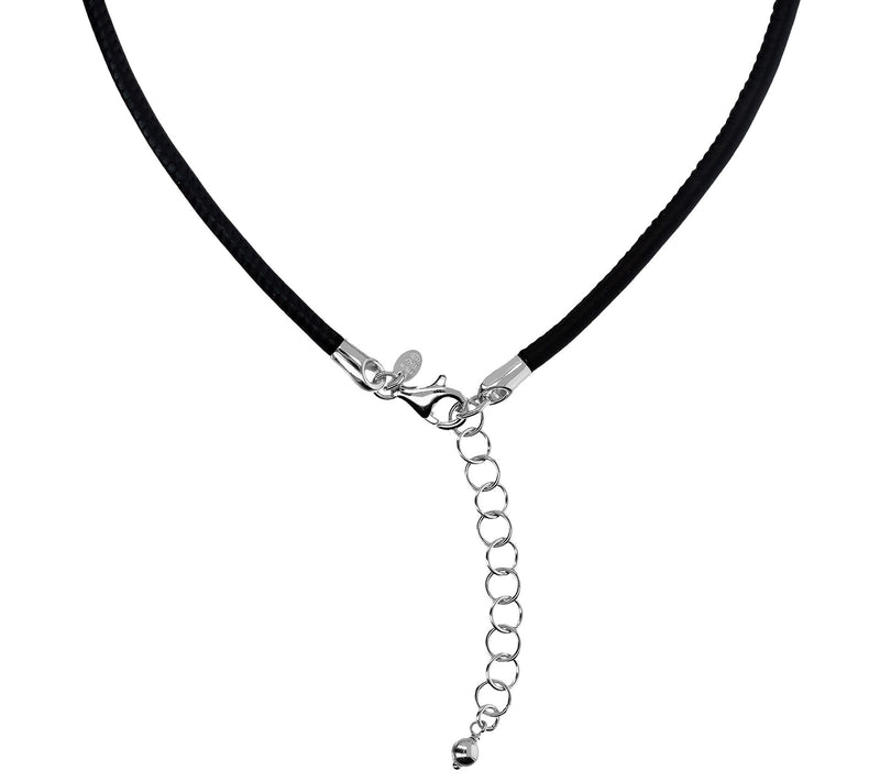 David Markstein Sterling Silver 16" LeatherNecklace — View 6