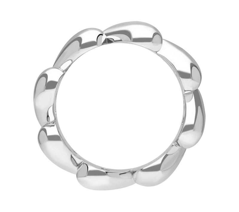Margo Manhattan Sterling Silver Hearts Band Ring — View 2