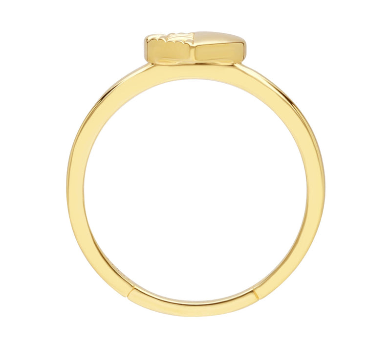 Ariva 14K Gold Basket Weave Heart Ring — View 2