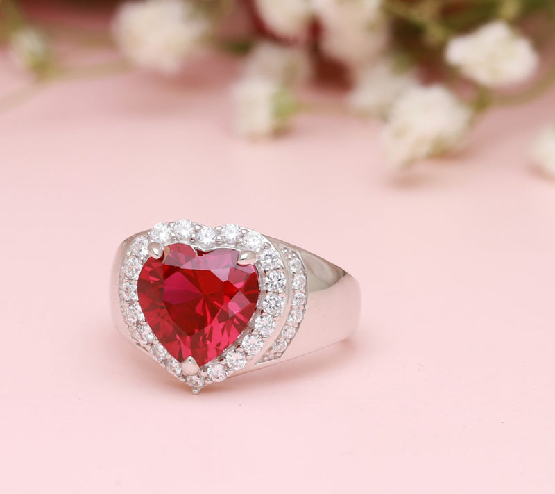 Ariva Sterling Silver Diamonique Queen of Hearts Ring — View 4