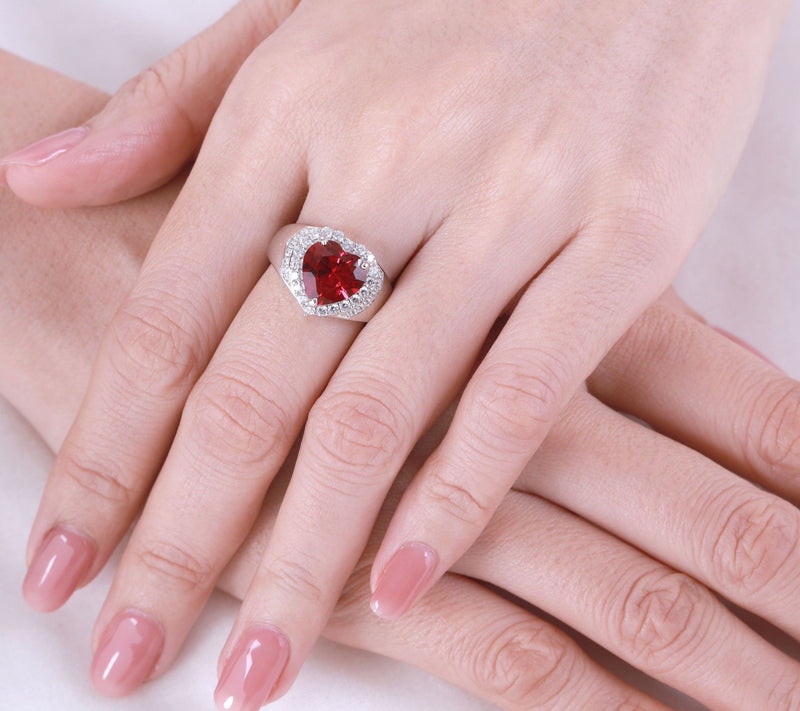 Ariva Sterling Silver Diamonique Queen of Hearts Ring — View 5