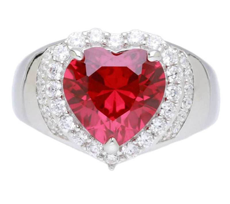 Ariva Sterling Silver Diamonique Queen of Hearts Ring — Main view