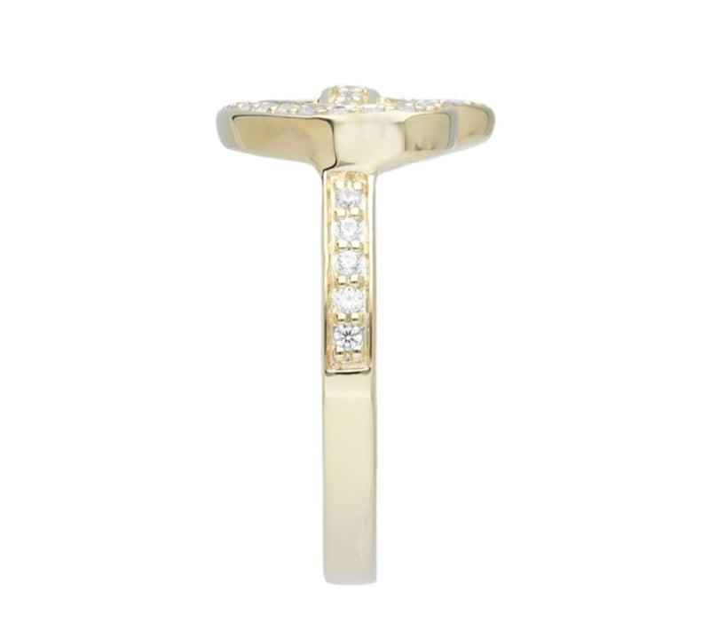 Ariva 18K Gold-Clad Diamonique Open-Heart Ring — View 2