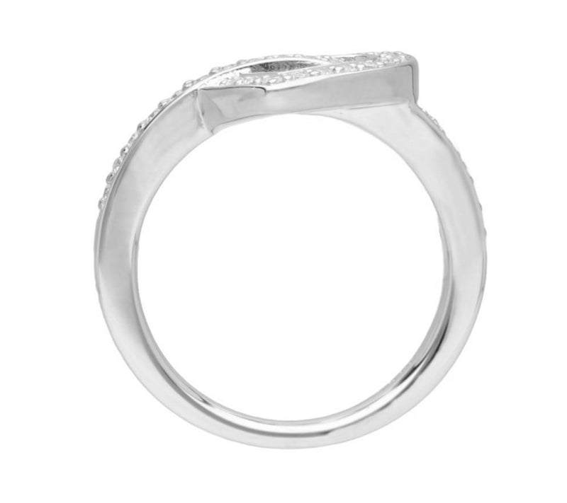 Ariva Sterling Silver Diamonique Open-Heart Ring — View 3