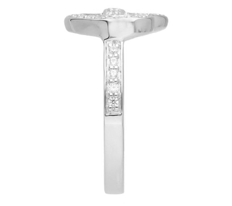 Ariva Sterling Silver Diamonique Open-Heart Ring — View 2