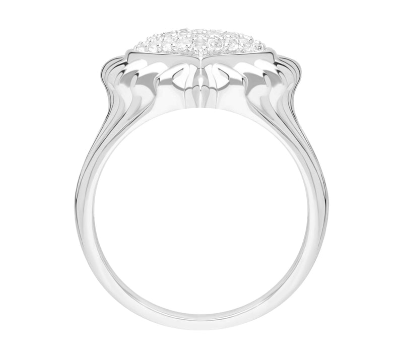 Margo Manhattan Sterling White Topaz Heart Spike Ring — View 2