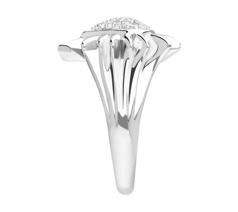 Margo Manhattan Sterling White Topaz Heart Spike Ring — View 3