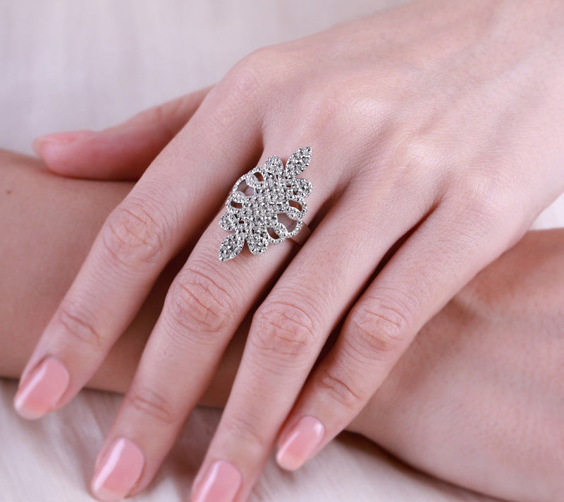 Dallas Prince Sterling Silver Chrome Marcasitearmony Ring — View 6