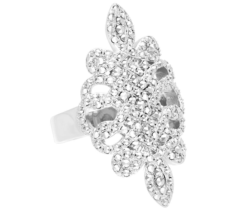 Dallas Prince Sterling Silver Chrome Marcasitearmony Ring — View 2